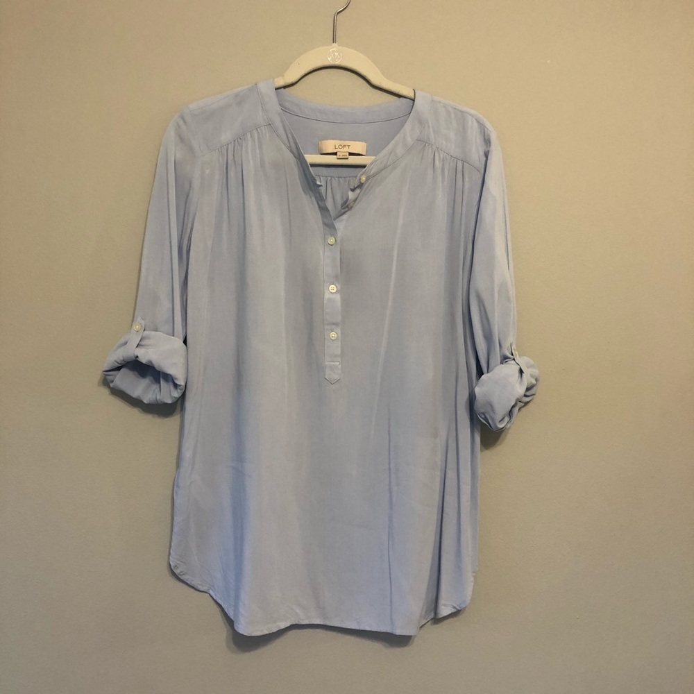 LOFT Baby Blue Blouse